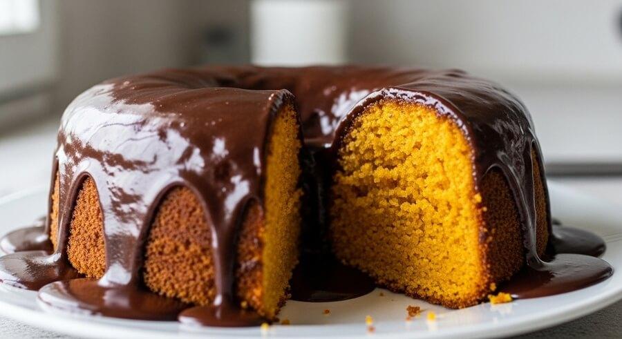 Aprenda a fazer um bolo de cenoura simples, fofinho e com calda de chocolate deliciosa — receita clássica que sempre dá certo!